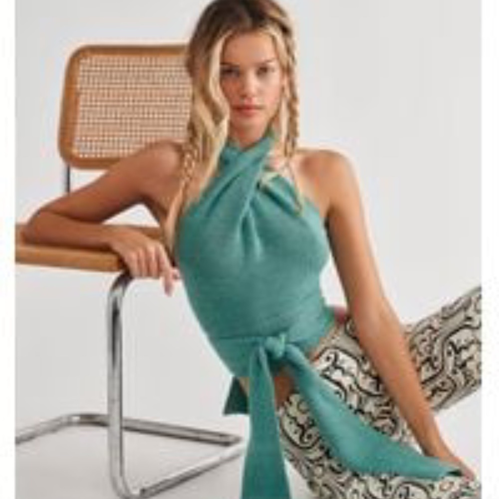 Orchid Convertible Sweater Tank (NWOT - Blue Jade)